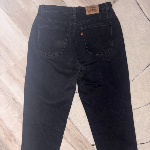 Vintage Levi’s Faded Black Orange Tab Mom Jeans W 14 - Picture 7 of 9